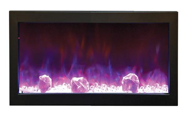 StarWood Fireplaces - Amantii Panorama Slim -40-Inch Built-in Indoor/Outdoor Electric Fireplace (BI-40-SLIM-OD) -