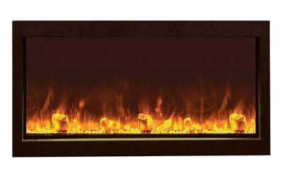 StarWood Fireplaces - Amantii Panorama Slim -50-Inch Built-in Indoor/Outdoor Electric Fireplace (BI-50-SLIM-OD) -
