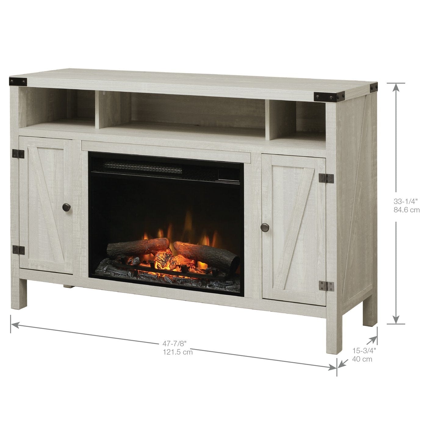 StarWood Fireplaces - Dimplex Sadie Media Console Electric Fireplace With Logs -