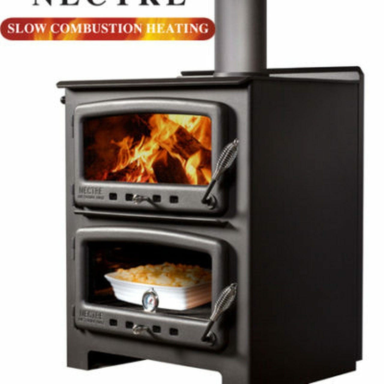 StarWood Fireplaces - Dimplex Wood Stove and Baker's Oven, 65,000 BTU -