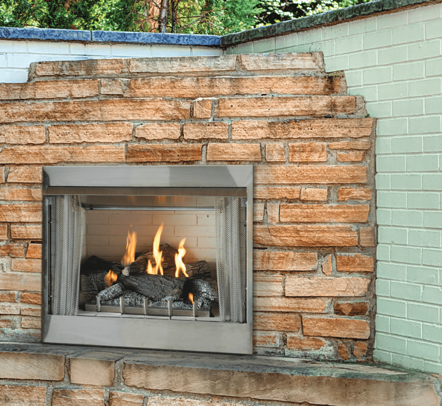 StarWood Fireplaces - Empire Carol Rose Outdoor Traditional Premium 42 inch Gas Fireplaces - No Thanks / No Thanks