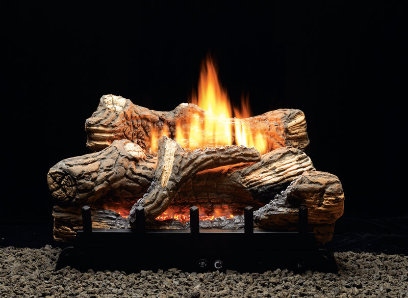 StarWood Fireplaces - Empire Comfort Systems Flint Hill Ceramic Fiber Gas Log Set with Burners -