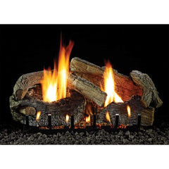 StarWood Fireplaces - Empire Comfort Systems Stacked Aged Oak Refractory Log Set - 7 pc 18 inch Refractory