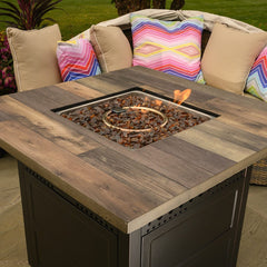 StarWood Fireplaces - Endless Summer Harris LP Gas Outdoor Fire Pit with DualHeat Technology -