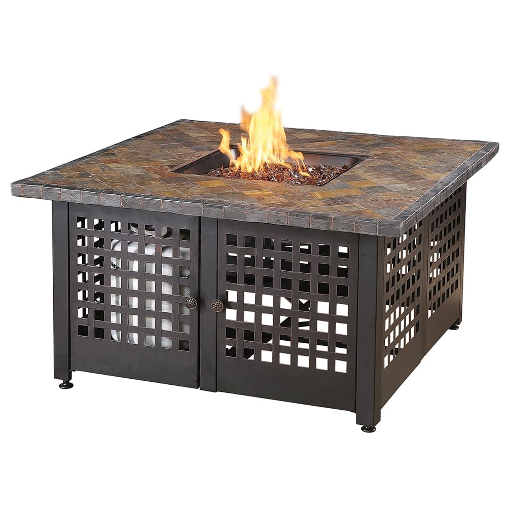 StarWood Fireplaces - Endless Summer LP Gas Outdoor Fire Pit with Slate/Marble Mantel -