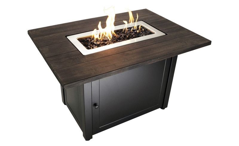 StarWood Fireplaces - Endless Summer The Marc Outdoor Rectangular Steel Frame LP Gas Fire Pit -