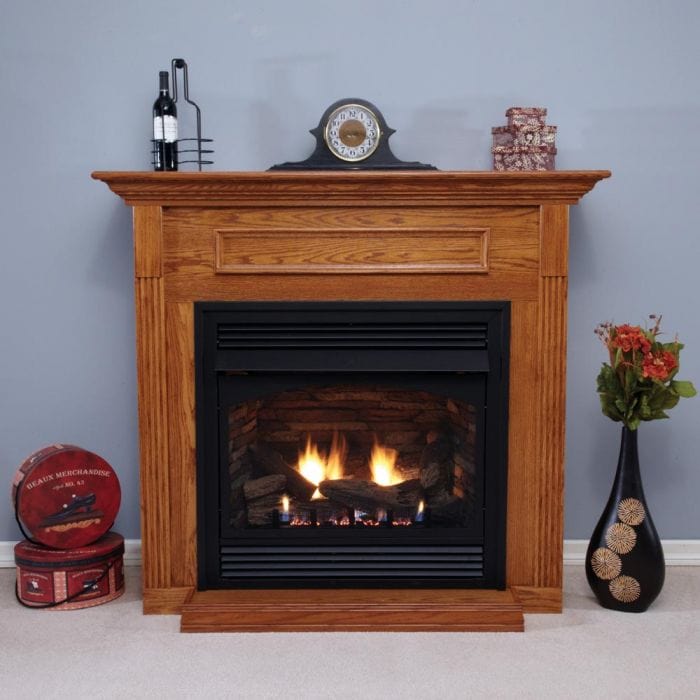 StarWood Fireplaces - Empire White Mountain Hearth Cabinet Mantel with Base -