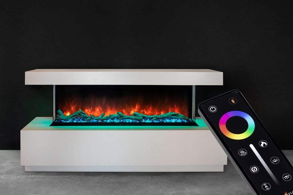 StarWood Fireplaces - Modern Flames Landscape Pro Multi 56-inch Electric Fireplace - Thermostat & Wall Control & Remote