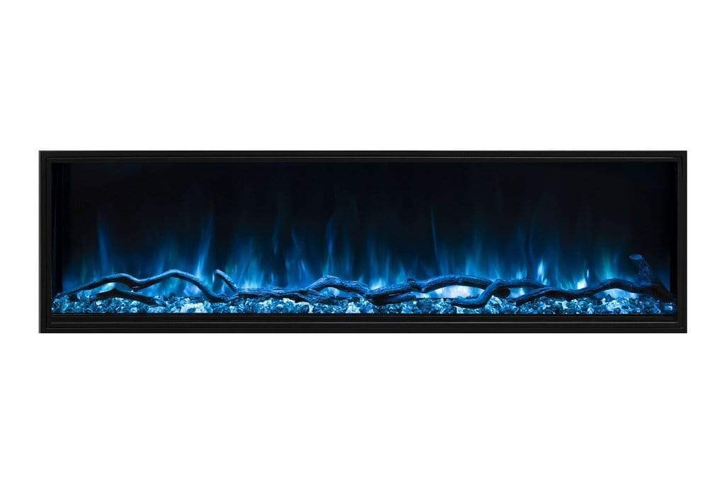 StarWood Fireplaces - Modern Flames Landscape Pro Slim 44-Inch Electric Fireplace - Thermostat & Wall Control & Remote [+$120] / Standard Glass Screen