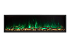 StarWood Fireplaces - Modern Flames Landscape Pro Slim 80-Inch Electric Fireplace - Standard Glass Screen / Thermostat & Wall Control & Remote [+$120]