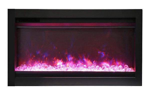 StarWood Fireplaces - Remii WM-34-B -34-Inch Wall Mount Indoor-Outdoor Built-in Electric Fireplace -