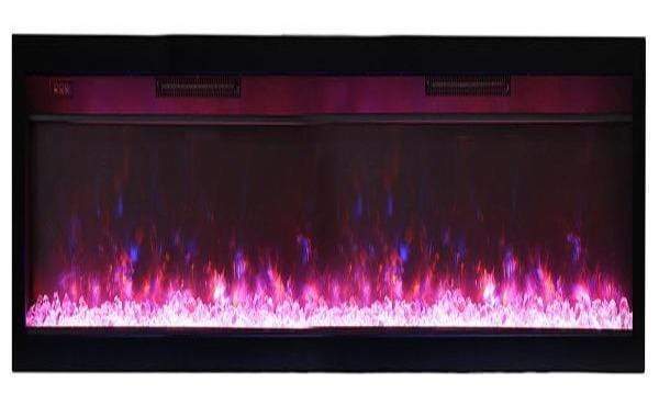 StarWood Fireplaces - Remii WM-88-B -88-Inch Wall Mount Indoor-Outdoor Built-in Electric Fireplace -