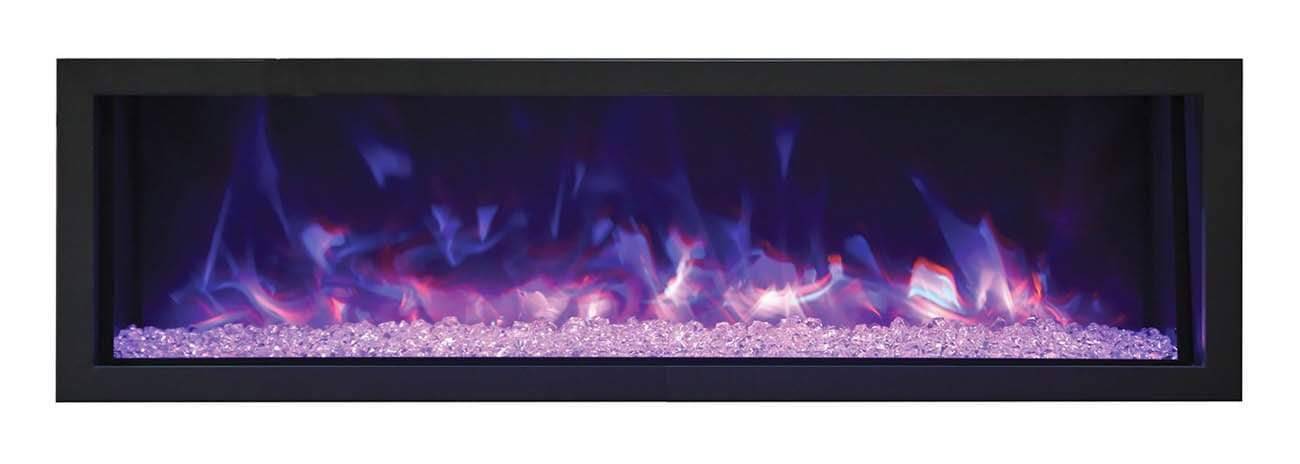 StarWood Fireplaces - Remii XS-55 -55-Inch Extra Slim Indoor-Outdoor Built-in Electric Fireplace -