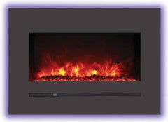 StarWood Fireplaces - Sierra Flame Wall / Flush Mount Linear Electric Fireplace 26 Inch -