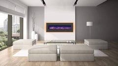 StarWood Fireplaces - Sierra Flame Wall /Flush Mount Linear Electric Fireplace -60-Inch -