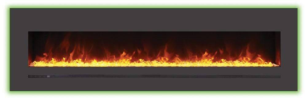 StarWood Fireplaces - Sierra Flame Wall /Flush Mount Linear Electric Fireplace -72-Inch -