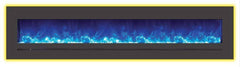 StarWood Fireplaces - Sierra Flame Wall /Flush Mount Linear Electric Fireplace -88-Inch -