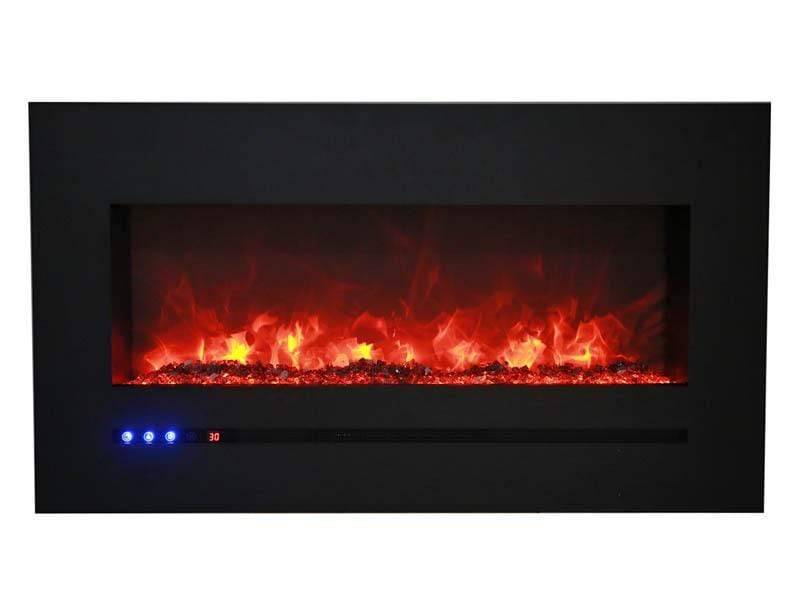 StarWood Fireplaces - Sierra Flame Wall /Flush Mount Linear Electric Fireplace -88-Inch -
