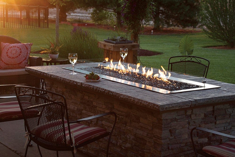 StarWood Fireplaces - Empire Carol Rose Coastal Outdoor Linear Fire Pit -