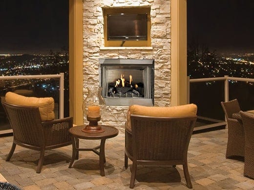 StarWood Fireplaces - Empire Carol Rose Outdoor Premium Gas Fireboxes -Milliviolt -