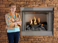 StarWood Fireplaces - Empire Carol Rose Outdoor Premium Gas Fireboxes -Milliviolt -