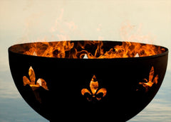 StarWood Fireplaces - Fire Pit Art Fleur de Lis - Wood Burning