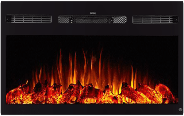 StarWood Fireplaces - Touchstone The Sideline 84 80043 -84 Inch Recessed Electric Fireplace - No