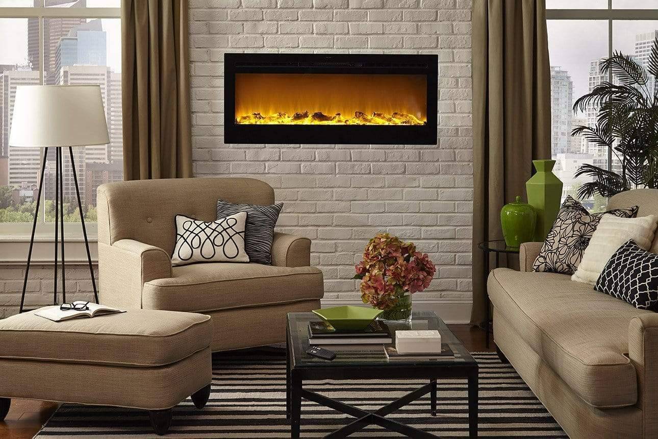 StarWood Fireplaces - Touchstone The Sideline 28 80028 -28 Inch Recessed Electric Fireplace -