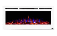 StarWood Fireplaces - Touchstone The Sideline 50 white 80029 -50 Inch Recessed Electric Fireplace - No