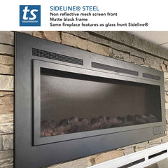StarWood Fireplaces - Touchstone The Sideline Steel Mesh 80047 60" Recessed Electric Fireplace -